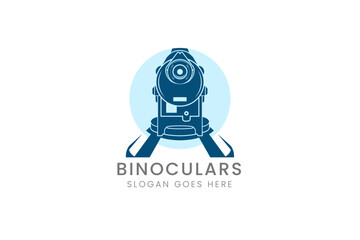 Fototapeta premium binocular icon or logo isolated sign symbol vector illustration - high quality multicolor blue style vector icons. isolated white square background.