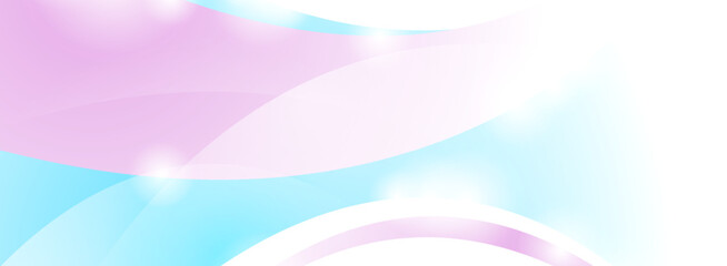 Bright blue pink smooth minimal waves abstract elegant background. Vector banner design