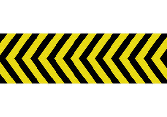 Icono de valla de seguridad por obras amarillo y negro. - obrazy, fototapety, plakaty