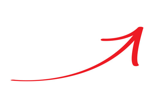 Icono de flecha roja en fondo blanco.