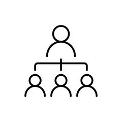 User structure outline icons, minimalist vector illustration ,simple transparent graphic element .Isolated on white background