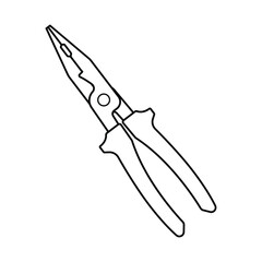 Outline pliers design illustration icon isolated white background