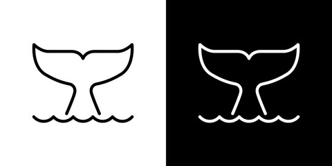 海の生物の尾っぽアイコン