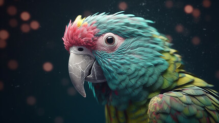 Obraz premium Abstract fantasy parrot