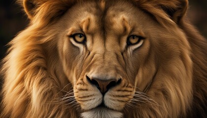 Close-up of a lion's face