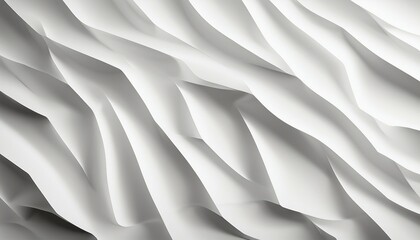 Abstract white background with waves. 3d rendering
