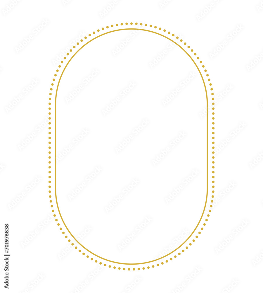 Canvas Prints simple golden border – minimalist gold frame isolated on transparent background