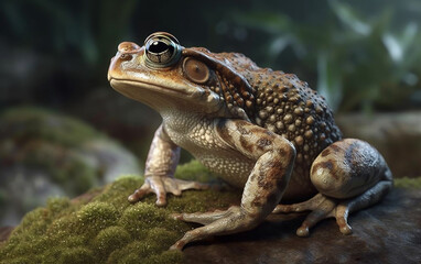 Frog in wildlife