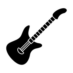 Electric guitar icon. Icon about music - obrazy, fototapety, plakaty