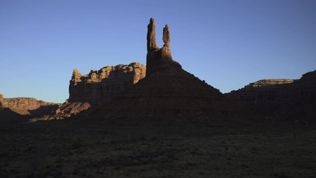 Aerial view of rock formation