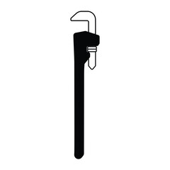 Black and White Pipe steel measure flat design illustration icon