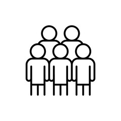 Political group outline icons, minimalist vector illustration ,simple transparent graphic element .Isolated on white background