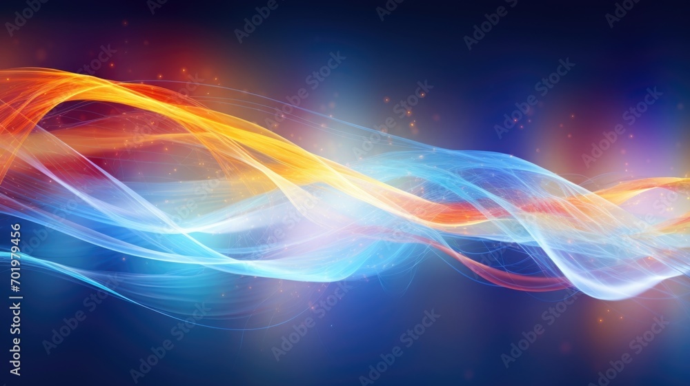 Poster a mesmerizing display of colorful data streams, converging and diverging in a delicate dance, fuelin