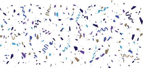 Colorful confetti on a white background, Illustration of a drop of shiny particles, Decorative element for design, Confetti Celebration, colorful Confetti explosion