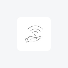 Internet of Things Connectivity grey thinline icon, 1px stroke,  outline icon, vector, pixel perfect icon
