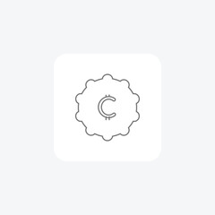 Cryptocurrency Transactions grey thinline icon, 1px stroke,  outline icon, vector, pixel perfect icon