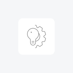Breakthrough Innovation grey thinline icon, 1px stroke,  outline icon, vector, pixel perfect icon