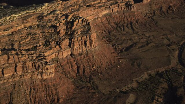 Aerial view of desert landscape