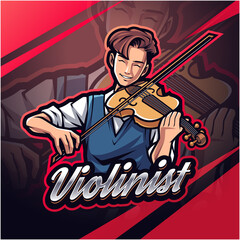 Violinist man mascot