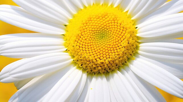 A single, white daisy with a bright yellow center, each petal bearing a loving phrase or song lyric.