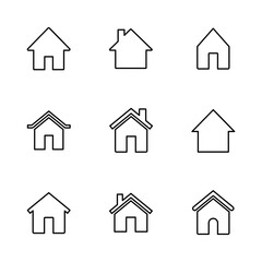 House icon set. Home icon vector