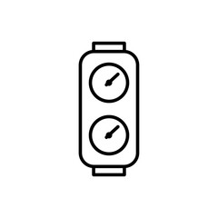 Oxygen tube outline icons, diving minimalist vector illustration ,simple transparent graphic element .Isolated on white background