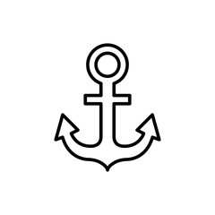 Anchor outline icons, diving minimalist vector illustration ,simple transparent graphic element .Isolated on white background