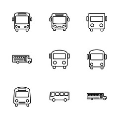 Bus icon set. bus vector icon