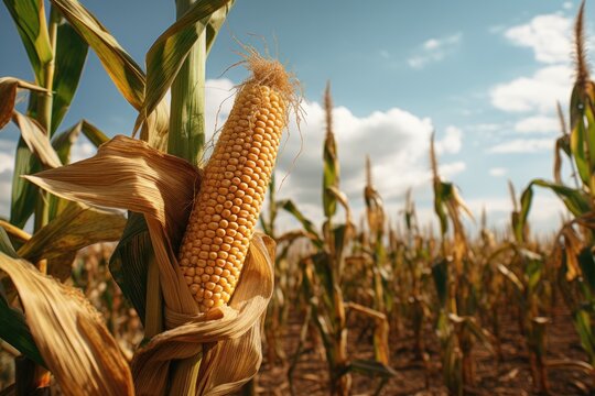 Field corn on the stalk.