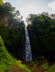 View of Coban Talun waterfall which is located in East Java, Indonesia