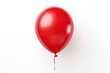 isolated white background red balloon