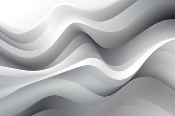 Obraz na płótnie Canvas Wave Background. Abstract White Minimalistic Texture. Template 3d Illustration. silk cloth background.