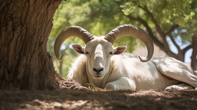 close up of a goat