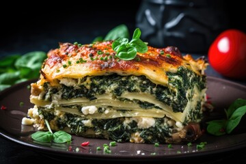 Spinach vegetarian lasagna