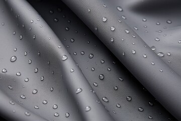 Technological fabric in grey color waterproof and breathable resembling raindrops