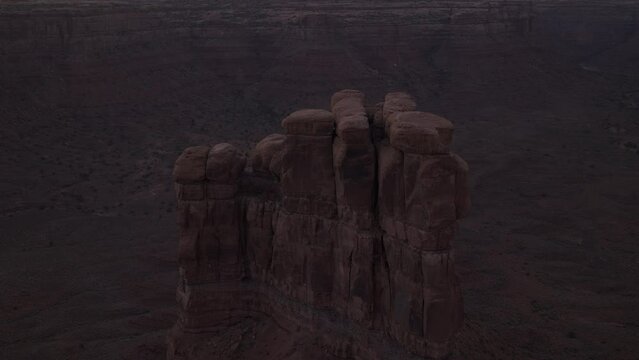 Unique rock formation in canyon
