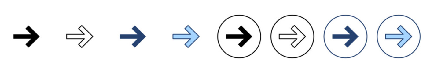 Arrow icon vector. Arrow sign and symbol for web design.