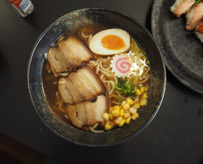 Japanese miso ramen photo