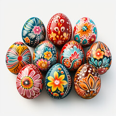 Fototapeta na wymiar Easter eggs on a background