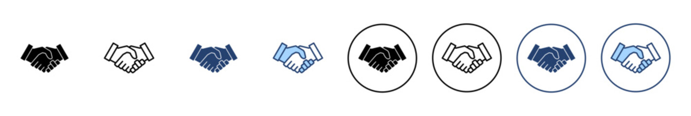 Handshake icon vector. business handshake sign and symbol. contact agreement