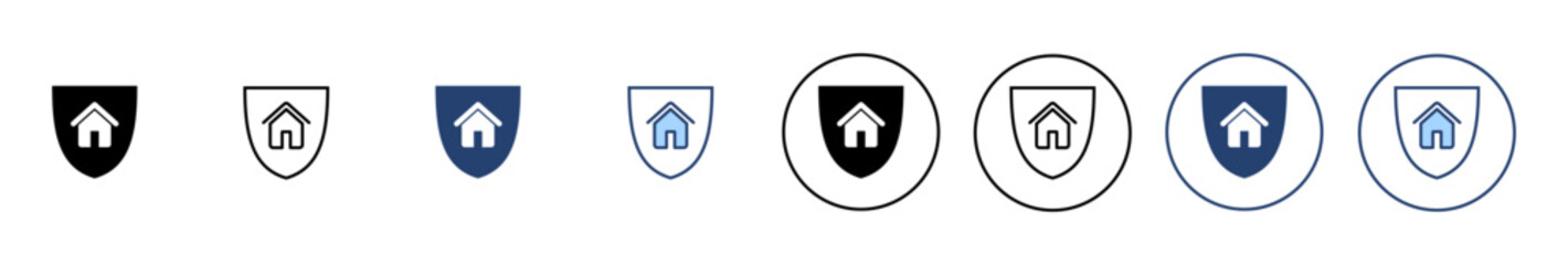 house insurance icon vector. house protection sign and symbol