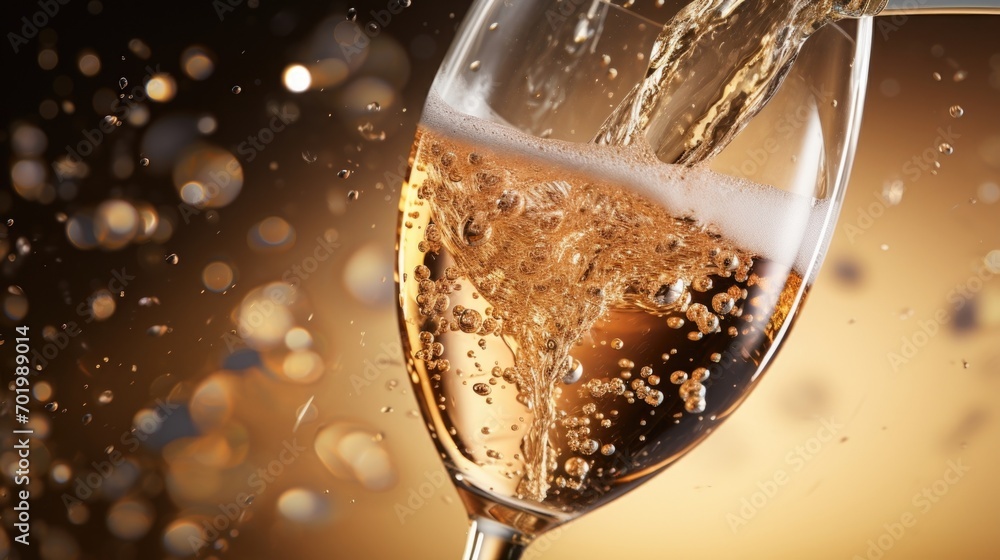 Poster the fine streaming bubbles in a champagne flute create a delicate yet lively display, inviting you t