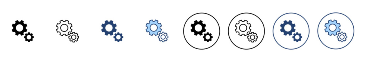Setting icon vector. Cog sign and symbol. Gear Sign