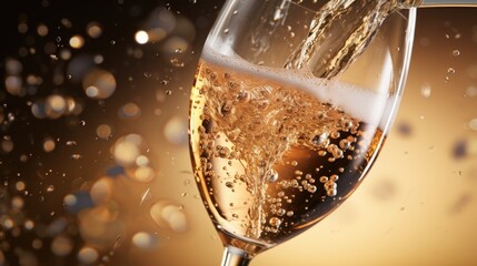 The fine streaming bubbles in a champagne flute create a delicate yet lively display, inviting you to take a sip and join in the merriment.