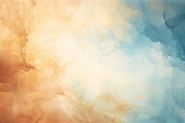 Abstract watercolor background, peach fuzz and blue colors, presentation background, wallpaper