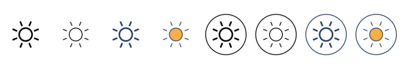 Sun icon vector. Brightness sign and symbol