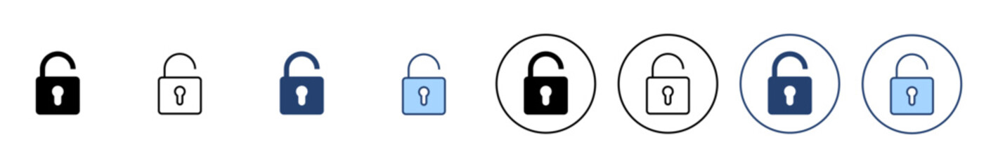 Unlock icon vector. Unlock sign and symbol. unlocked padlock icon