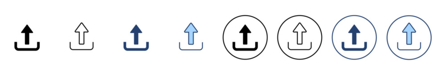 Upload icon vector. load data sign and symbol