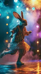 Super Funny Easter Bunny Performing on Stage