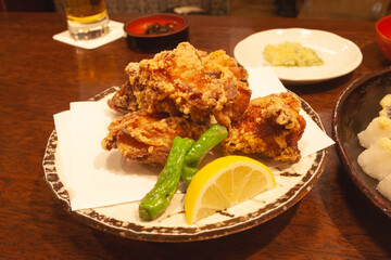 Fried Chicken Karaage Japanese Meal 